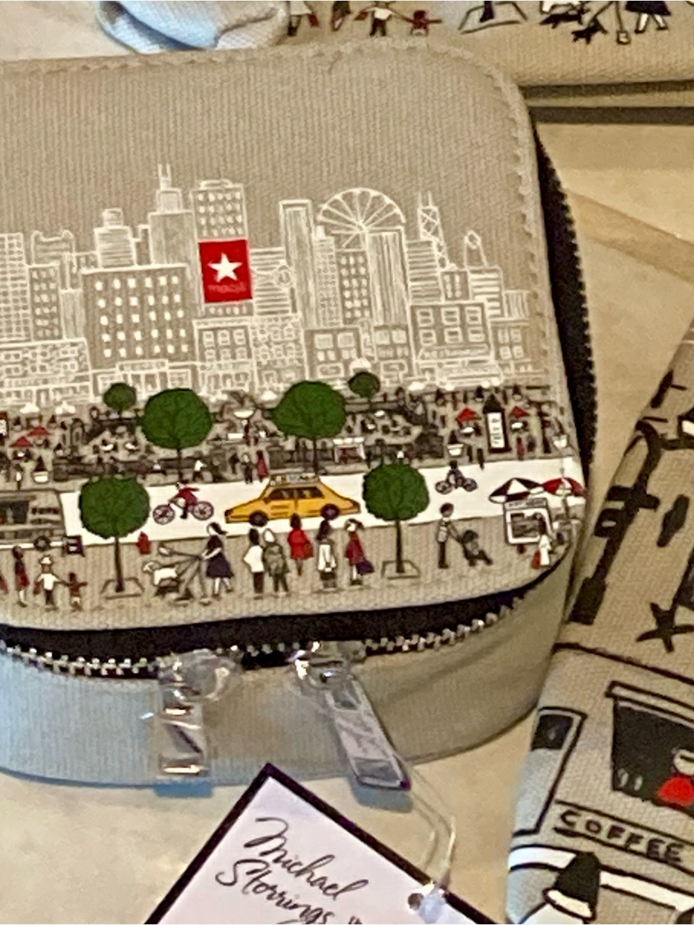 NWT New York City Canvas Tote Bag designed by Michael Storings for Macy's - Picture 3 of 12